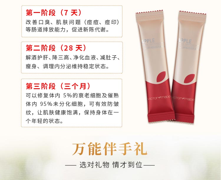 维萃ç¾?Victorymade)苹果干细胞固体饮å“?g*18袋ã€新品首发ã€?