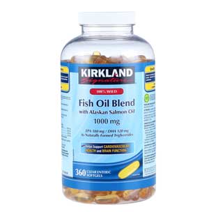 柯克兰(Kirkland)阿拉斯加野生深海三文鱼油360粒（新包装）
