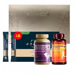 维萃美(Victorymade)葡萄籽精华+虾青素+小分子胶原蛋白肽+纯大豆小分子活性肽【明星美肌抗衰减龄套装】