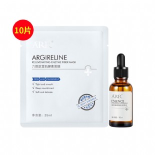 ARR六勝肽雪肌酵素面膜單片裝25ml*10片+ARR玻尿酸密集補水原液30ml