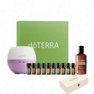 多特瑞(Doterra) 家庭首購套裝居家常用精油10瓶 5ml 送椰子油木盒