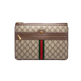 古驰(GUCCI)Ophidia系列米色乌木色手拿包517551 96IWS 8745