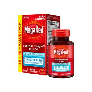 美国旭福MegaRed脉拓南极磷虾油omega3软胶囊 80颗/盒