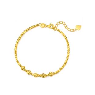 周生生（CHOW SANG SANG）足金车花圆珠手链【财运相伴】  18厘米3.55克