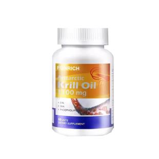 美国funrich(funrich)1100mg南极鳞磷虾油胶囊 60粒/瓶