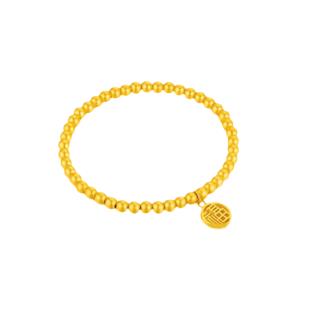 中国黄金（CHINA GOLD）福牌足金手链  约2.45g