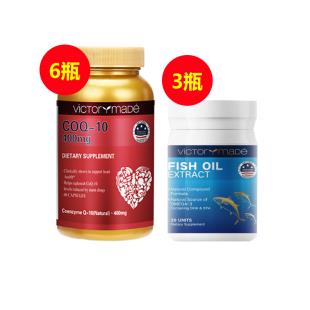 【平台专供】维萃美(Victorymade)精纯辅酶美版*6+深海鱼油小金瓶*3