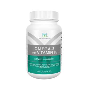 美泰（Mannatech）維生素D3 Omega 3魚油 60粒/瓶