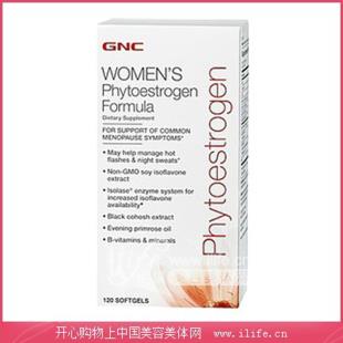 健安喜(GNC)女性植物雌激素配方【大豆异黄酮/琉璃苣】120粒