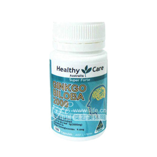 澳洲Healthy_Care(Healthy_Care)银杏健脑健忆片2000mg【澳洲原装进口】100粒