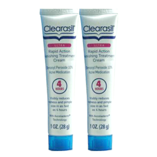 美国Clearasil(Clearasil)4小时见效超强速效祛痘痘膏2盒促销装