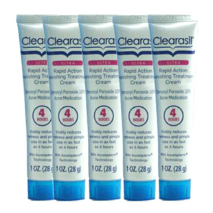 美国Clearasil(Clearasil)4小时见效超强速效祛痘痘膏5盒加强装