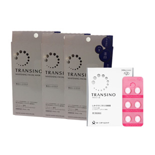 日本TRANSINO(TRANSINO)祛斑美白護膚套裝（針對肝斑）4件套