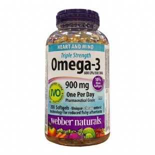 加拿大Webber_Naturals(Webber_Naturals)omega-3 魚油900mg 200粒