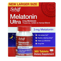 美国Schiff(Schiff)Melatonin美乐通宁褪黑素3mg*365粒