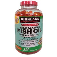 柯克兰(Kirkland)阿拉斯加野生鱼油软胶囊1400mg 230粒