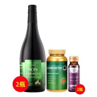 金极美(Kingcareme)圣泉精华白藜芦醇原液+诺丽果复合果浆+肝脏宝【排毒保健套装】