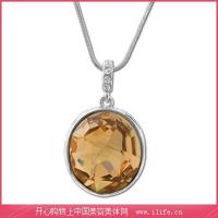 施華洛世奇(SWAROVSKI)七彩玲瓏水晶項鏈【金色】