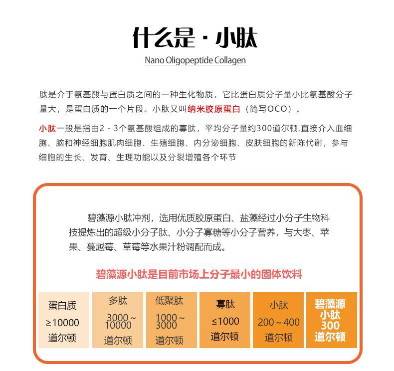 碧藻源（BIZAOYUAN）小肽冲剂固体饮料青苹果口味低糖ç‰?g*20小包